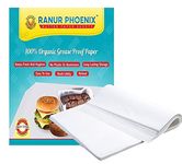 RANUR Phoenix Butter Paper Sheets, Specialized Baking Sheets, Non-Sticky for Microwave,Oven, Wrapping Food Colour White, 10" X 10" (Pack of 100)