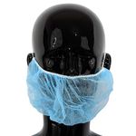 50 x Simply Direct Premium Blue Beard Snoods - Perfect for Chefs, Doctors and Nurses - Disposable Beard Cover - Essential for Maintaining Strict Hygiene Standards.