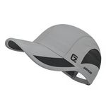 TITECOUGO Quick Dry Sports Hat Lightweight Breathable Soft Outdoor Running Cap (Light Gray)