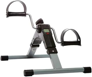 66fit Arm and Leg Folding Pedal Exerciser with Digital Display and Variable Resistance Increase Activity and Improve Ability. Indoor, Outdoor, Desk Workout, Fitness, Silver