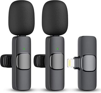 2 in 1 Wireless Lavalier Microphone for iPhone iPad, Plug-Play Wireless Mic for Recording, Live Stream, YouTube, TikTok, Facebook, Noise Reduction Auto-Sync for iOS/Android (iOS)… (iOS)