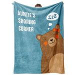 Craftique Funny Auntie Gifts, Birthday Gifts for Auntie, Auntie Blanket for Mothers Day, Presents for Auntie from Niece Nephew, Auntie Gifts for Christmas, 50" x 60"