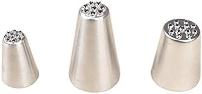 Grass Icing Piping Tips,Decorating Tip Grass Tip 233 234 29 for Cake Cupcake Cookies Desert Decorating,Stainless Steel,Multi-Opening,3 Grass Frosting Tips