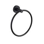 KES Towel Holder Ring Bathroom Accessory SUS 304 Stainless Steel Wall Mounted Towel Ring Matte Black, A2180-BK