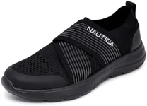 Nautica Women's Fashion Sneaker Slip-On Running Shoe Casual Walking Tennis Trainers Allyanna-Black Mono-8