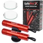 SafePro X Emergency Hammer for Car, Life-Saving Window Breaker & Belt Cutter, Compact Rescue Tool for Quick Accident Aid & Safety on the Go. (Pack of 2)