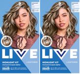 Schwarzkopf LIVE Intense Bleach 00H Hair Lightener Highlight Kit, Highlights made simple, Lightens up to 6 Levels, Anti-Damage System (Pack of 2)