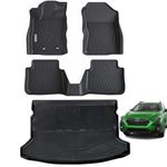 WAYIDSS Floor Mats & Cargo Liner Custom Fit for 2024 Subaru Crosstrek / 2024 Subaru Impreza，1st&2nd Row and Trunk Mat Full Set，TPE All Weather Protection Rubber Car Floor Liners-Black