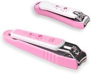 PAFASON Nail Clipper Set with Nail Catcher & Nail File Super Sharp for Fingernail & Toenail Clippers for Men & Women