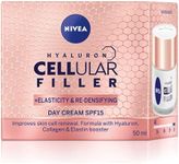 NIVEA Cellular Elasticity and Re-Densifying Day Cream SPF15 (50ml), Anti Aging Face Cream for Women, Collagen Face Cream, Face Moisturiser with SPF, Hyaluron Acid and Collagen