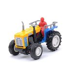 VELOCIOUS® Tractor Toy with Pull Back Action, die-cast Toy Vehicle for Kids Boys, Multicolor Color, 30 cm, Rubber Wheels (Tractor)