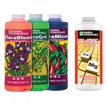 General Hydroponics GLCMBX0009 Calimagic & Flora GRO, Micro & Bloom Combo, 1 Quart Fertilizer