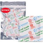 Wisesorb 300CC 50 Packs Oxygen Absorbers for Food Storage, Food Grade Oxygen Absorbers, O2 Absorbers Food Grade for Food Storage