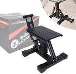 JFG RACING Motorcycle Dirt Bike Stand,1000Lbs Capacity Lift Jack Hoist Table Height Adjustable Lifting Stand Ideal for Dirtbike Pit Bike Repair&Maintainance,Dirt Bike Accessories-Black