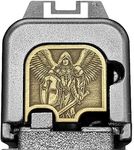 Milspin CNC Milled 3D Engraved Slide Back Plate Compatible with Glock Gen 1-5 I 3 Dimensional I Made in USA (3D St. Michael, Brass, Models G43 G43x G48)