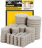 Scotch Felt Pads 162 PCS Beige, Felt Furniture Pads for Protecting Hardwood Floors, Round, Assorted Sizes Value Pack, Self-Stick design, Protecting from nicks, dents and scratches (SP845-NA)