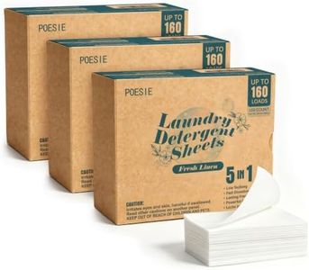 Poesie Laundry Detergent Sheets Fresh Linen Scent 3 Pack 480 Strips No Plastic Fast Dissolve Washing for All Washing Machine Traveling Dorm Life Save Space