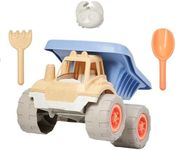 Top Race Dump Truck Toy Combo - Set of 4 - Toddler Beach Toys - Beach Truck Toy with Crab Mold, Shovel, and Fork - Thoughtful Gift for Kids, Suitable for Pool, Sand Trucks (Multicolor)