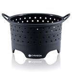 Cyraeon Silicone Steamer Basket 18CM, Perfect for Boiling and Steaming. Cook Vegetables, Pasta & Potatoes. Heat Resistant, Saucepan Steamer Basket, Instant Pot Basket, Pressure Cooker Basket.