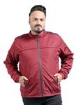 Hardsoda Men's Sports Jacket (0323-HSJKT07-04_Cherry Red_4XL)