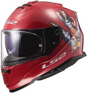 LS2 Helmets Assault Full Face Motorcycle Helmet W/SunShield (Matte Chili Pepper - XX-Large)