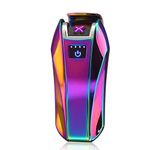 Cigarette Electric Lighter Dual Arc USB Rechargeable, Electronic Charging Pulse Plasma Windproof Flameless Touch Sensor Control for Cigar Candle (Rainbow)