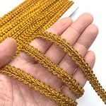 Misscrafts 15 Yards Metallic Braid Lace Trim Gold Centipede Lace Ribbon for Clothing Costume Accessories Decoration Wedding Bridal