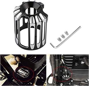 AQIMY Black CNC Aluminum Oil Filter Cover Cap Trim For Harley-Davidson Twin Cam Models Touring Glide Softail Dyna