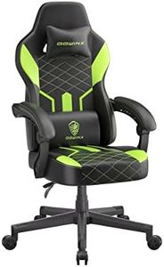 Dowinx Gaming Chair with Pocket Spring Cushion, Ergonomic Computer Chair High Back, Reclining Game Chair Pu Leather 350LBS, Green