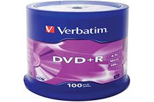 Verbatim 43551 DVD+R Blank 4.7GB Spindle Pack of 100