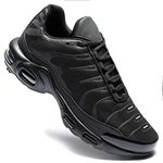 Mens Trainers Running Fashion Shoes Air Cushion Casual Sneakers Walking Tennis Gym Athletic Sports Black