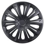 NRM Strong Wheel Covers Strong 4 x Universal Wheel Covers Set of 4 Black Matt (16'')