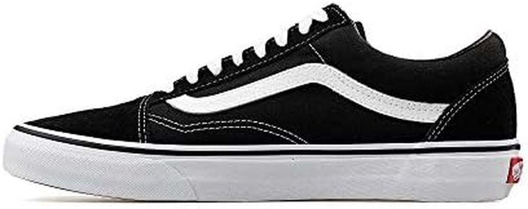 Vans Unisex Old Skool (50th) Skate Shoe (11 B(M) US Women / 9.5 D(M) US Men, Black/True White)