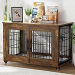 Dog Crate Furniture with Cushion, L