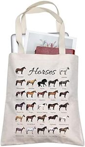 TOBGBE Horse Gift Horse Lover Travel Bag Inspirational Horse Gift for Women Floral Horse Bag Equestrian Gift Horse Trainer Gift (Many Horses)