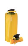 Vapur Collapsible Water Bottle With Carabiner, Compact Bottle Folds Flat For Hydration On The Go, Ideal for Traveling, Hiking or Camping, 23 Ounce, Marigold, Pack of 1