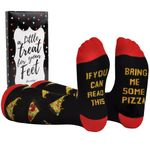 Cavertin Men's Funny Socks Hunting Fishing Football Baseball Gaming Golf Taco Pizza Bacon Christmas Gift for Men (Pizza)