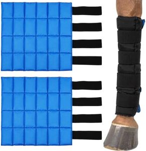 LOVIVO 4 Pack Reusable Gel Horse Ice Boots, Adjustable 4 Leg Cooling Wraps