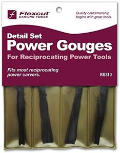 Flexcut Carving Tools, High-Carbon Steel, Detailing Power Gouge Tools, Set of 4 (RG310)