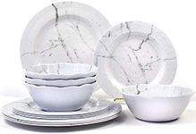 12-Piece Melamine Dinnerware Set - 