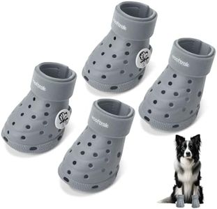Dog Shoes Breathable Dog Shoe for Hot Pavement, Dog Booties and Paw Protectors, Non-Slip Waterproof Dog Sandals Boots (Gray, S: (2.3’’x1.8'')(L*W))