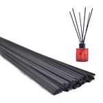 Kidlearn 50pcs Essential Oil Fibre Diffuser Sticks, Home Fragrance Scented Oil Diffuser Sticks (40cm x4mm, Black)