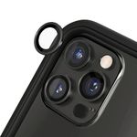 RHINOSHIELD Camera Lens Protector compatible with [iPhone 11 Pro / 11 Pro Max / 12 Pro] | High Clarity Scratch Proof 9H Tempered Glass and Aluminum Trim - Space Gray