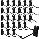 MUKLEI 100 PCS 4 Inch Slatwall Hooks, Slat Wall Gridwall Panel Slat Wall Hooks Slot Board Hangers Pegs Hanging Accessories for Garage Shop Room Organization and Commercial Exhibition