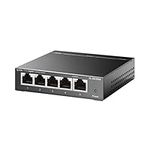 TP-Link TL-SG105S, 5 Port Gigabit Ethernet Network Switch, Ethernet Splitter, Hub, Desktop and Wall-Mounting, Sturdy Metal, Fanless, Plug and Play, Energy-Saving