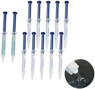 Pevor 12pcs Teeth Whitening Gel Kit -10Pcs Teeth Whitening Gel Refills 35% Carbamide Peroxide Bleaching Gel with 2Pcs Desensitization Gel, Works with LED Teeth Whitening Light and Trays (12 X 3ML)