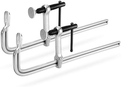Jorgensen Bar Clamps, 12-Inch Light-duty Drop Forged Steel Bar Clamps for Woodworking and Welding, 2 Pack