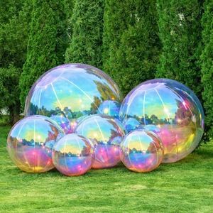 Joyaura 6-Pc Iridescent Inflatable Mirror Ball Set, Large Shiny Decor Balls