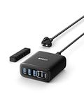 Anker USB C Charger, 6 Port Charging Station with 112W Power, for iPhone 17/16/15/14/13/12 Series, MacBook, Galaxy, iPad, and More (Cable Included)
