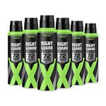 Right Guard Mens Deodorant, Xtreme Fresh 72H High-Performance Anti-Perspirant Spray, Multipack 6 x 150 ml